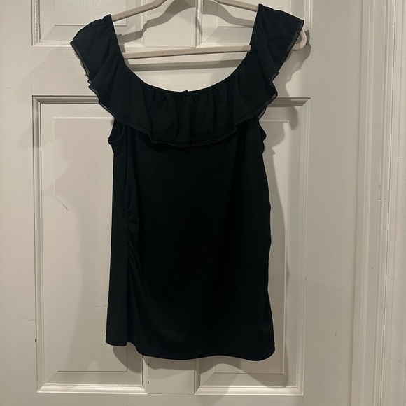 White House Black Market Tops - WHBM Flutter Sleeve Black Tank Size Medium - worn once